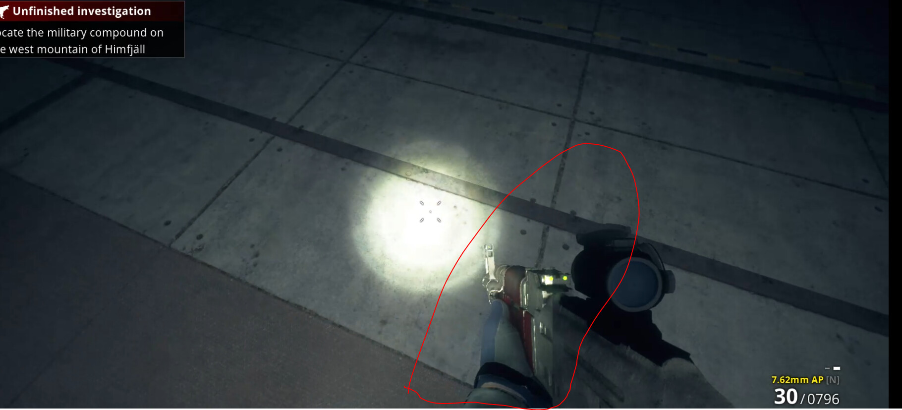 (Flashlight bug) My flashlight has a line on my screen but I've had this since launch Support