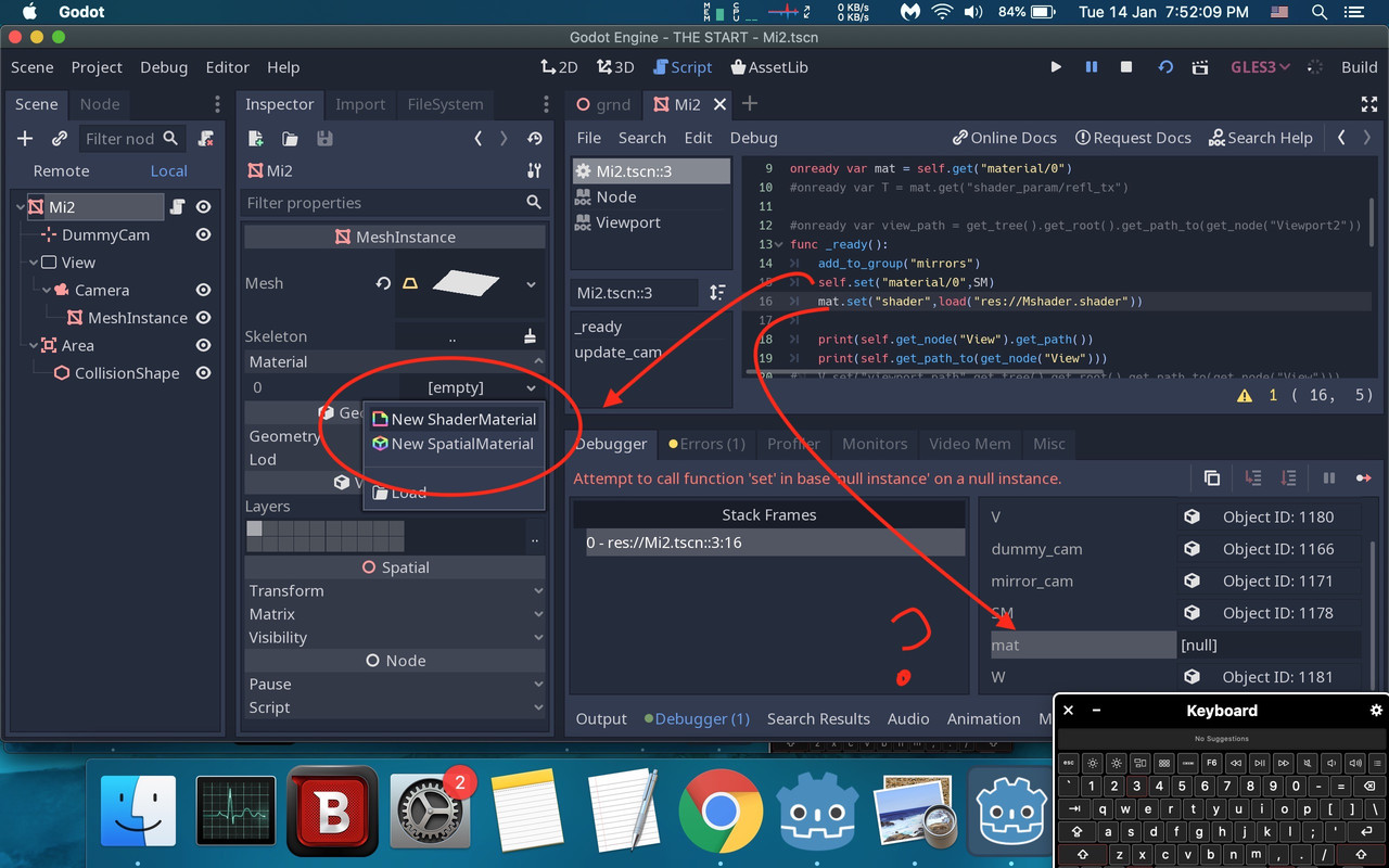 How do I load instantiated resources(shaders and textures) to