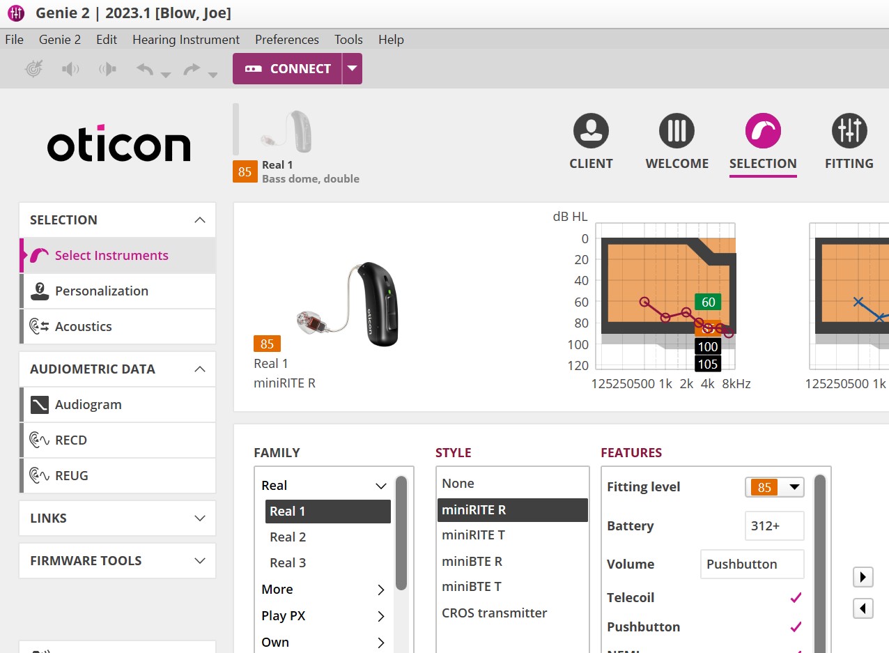 Oticon Genie 2023.1 four new Real models Hearing Aid SelfFitting
