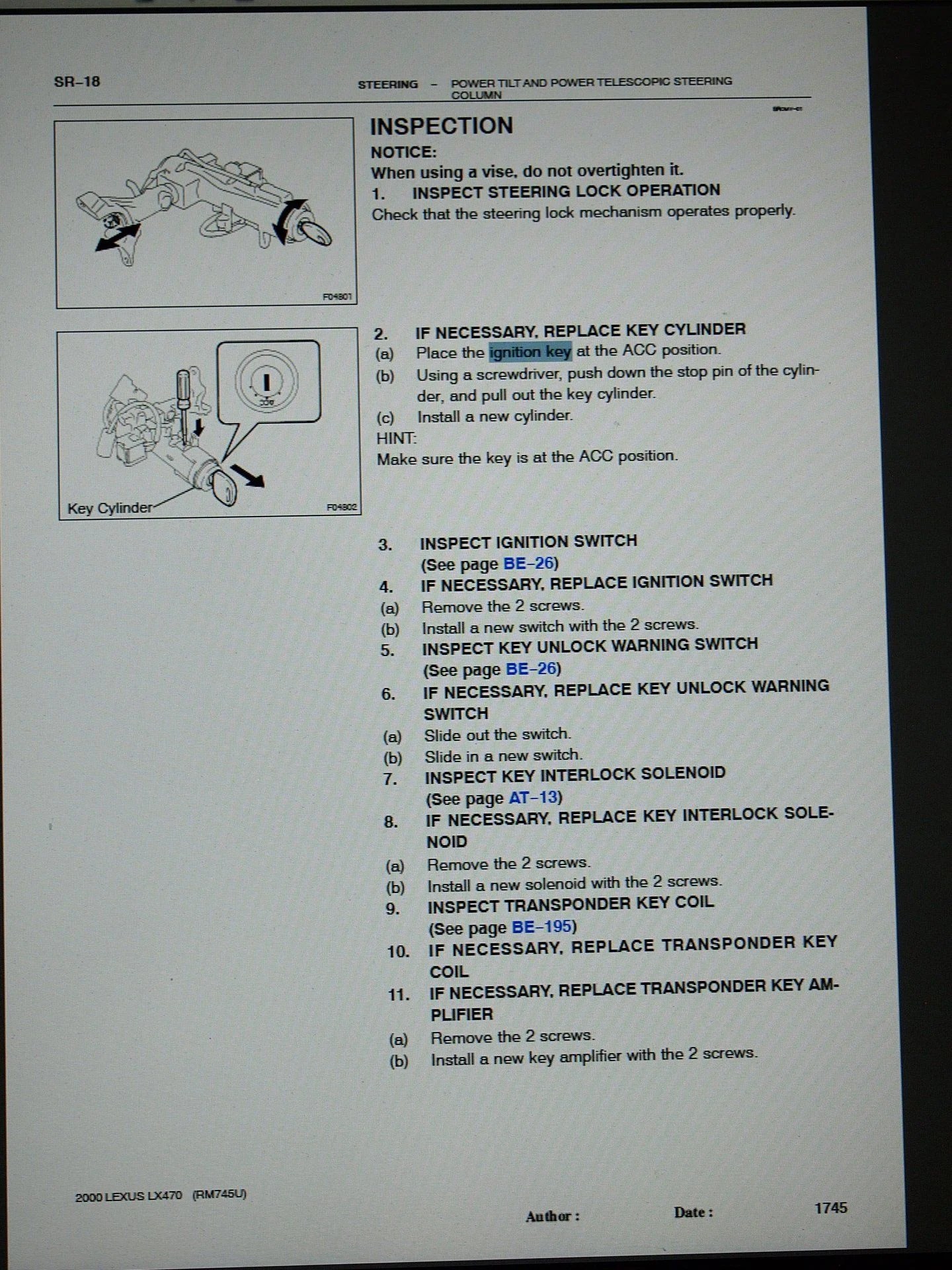 Ignition stuck in ACC position IH8MUD Forum