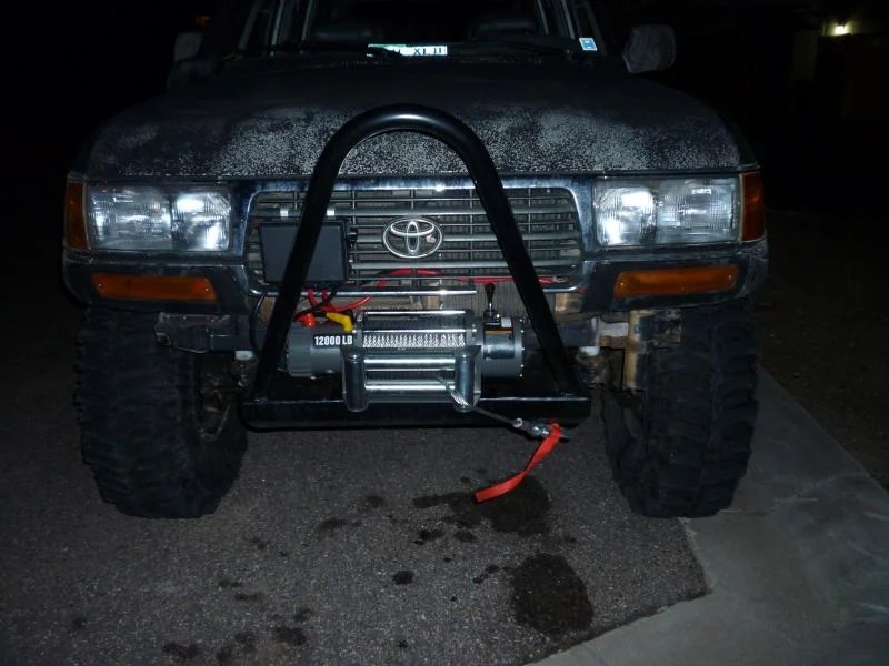Badlands 12000lb winch on top of frame | IH8MUD Forum