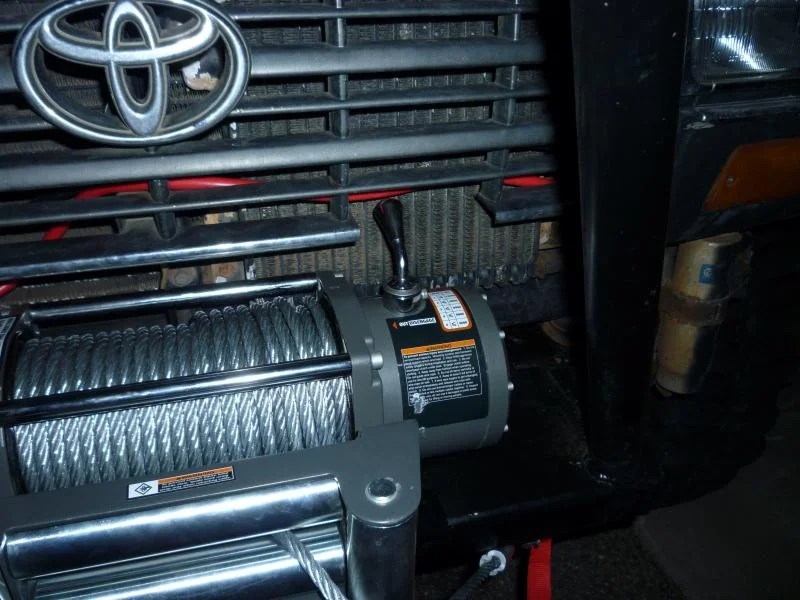 Badlands 12000lb winch on top of frame IH8MUD Forum