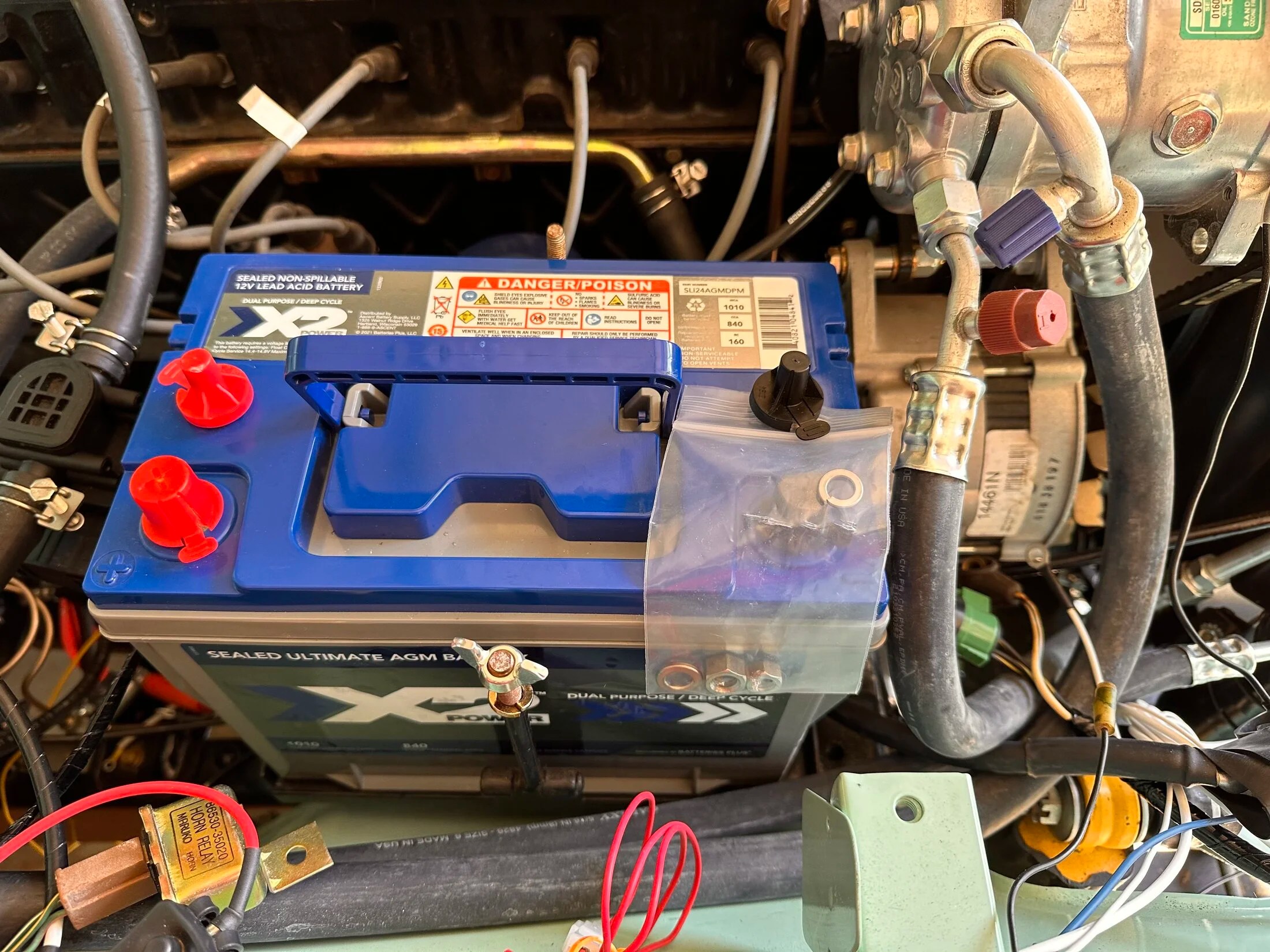 FJ40 OEM Small and Large Battery Tray and battery options - 2024 update