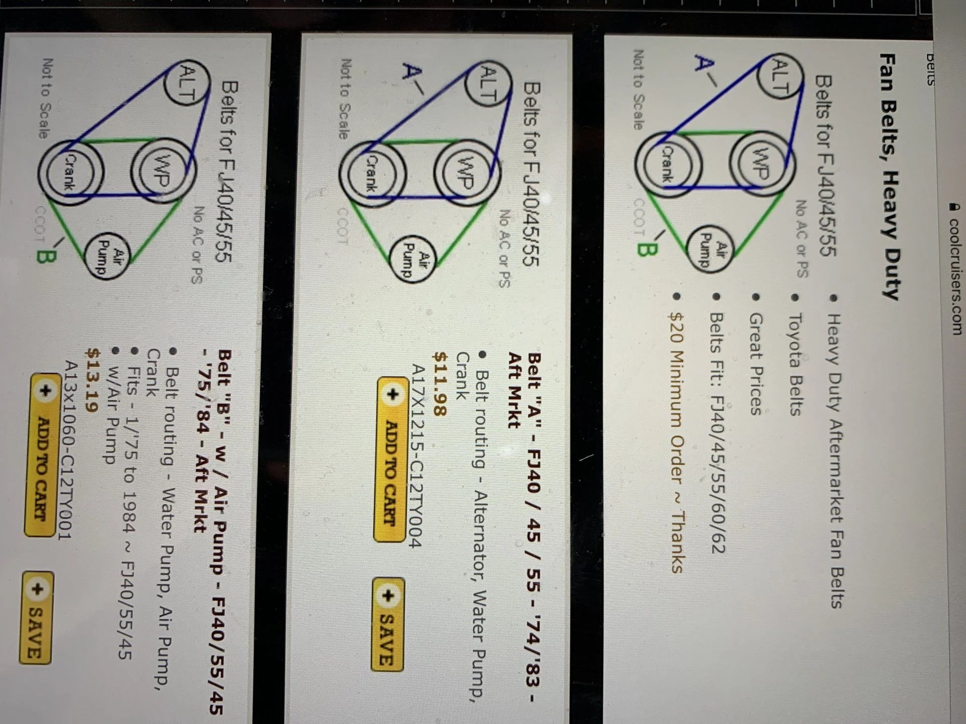 Fan belt size (measurements) 78 FJ40 IH8MUD Forum