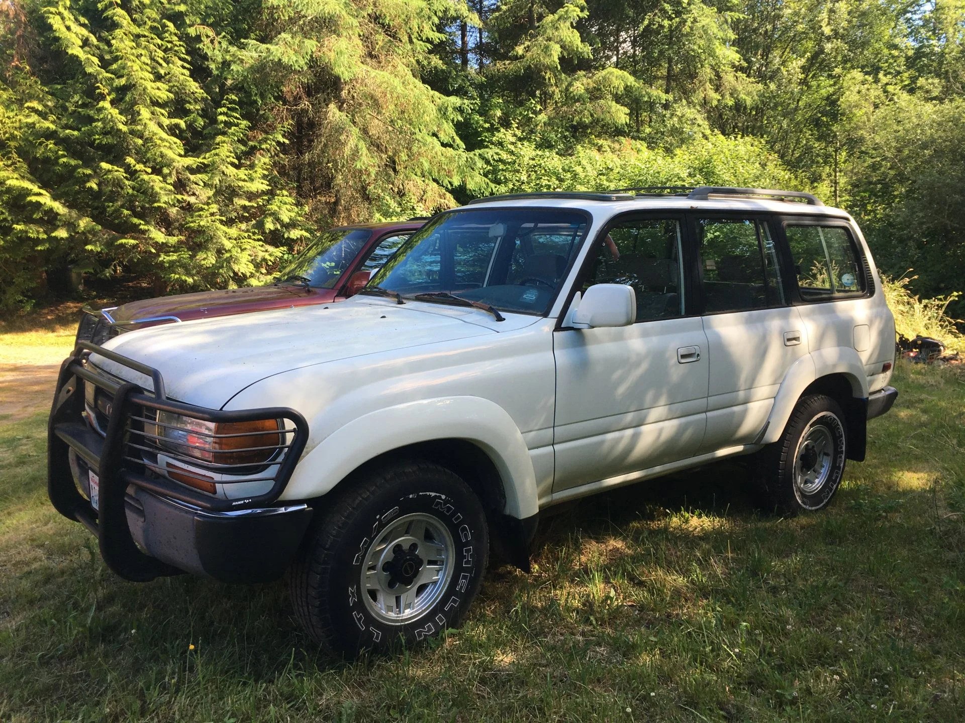 For Sale Kitsap Washington White 1991 FJ80 and A Maroon 1992 FJ80