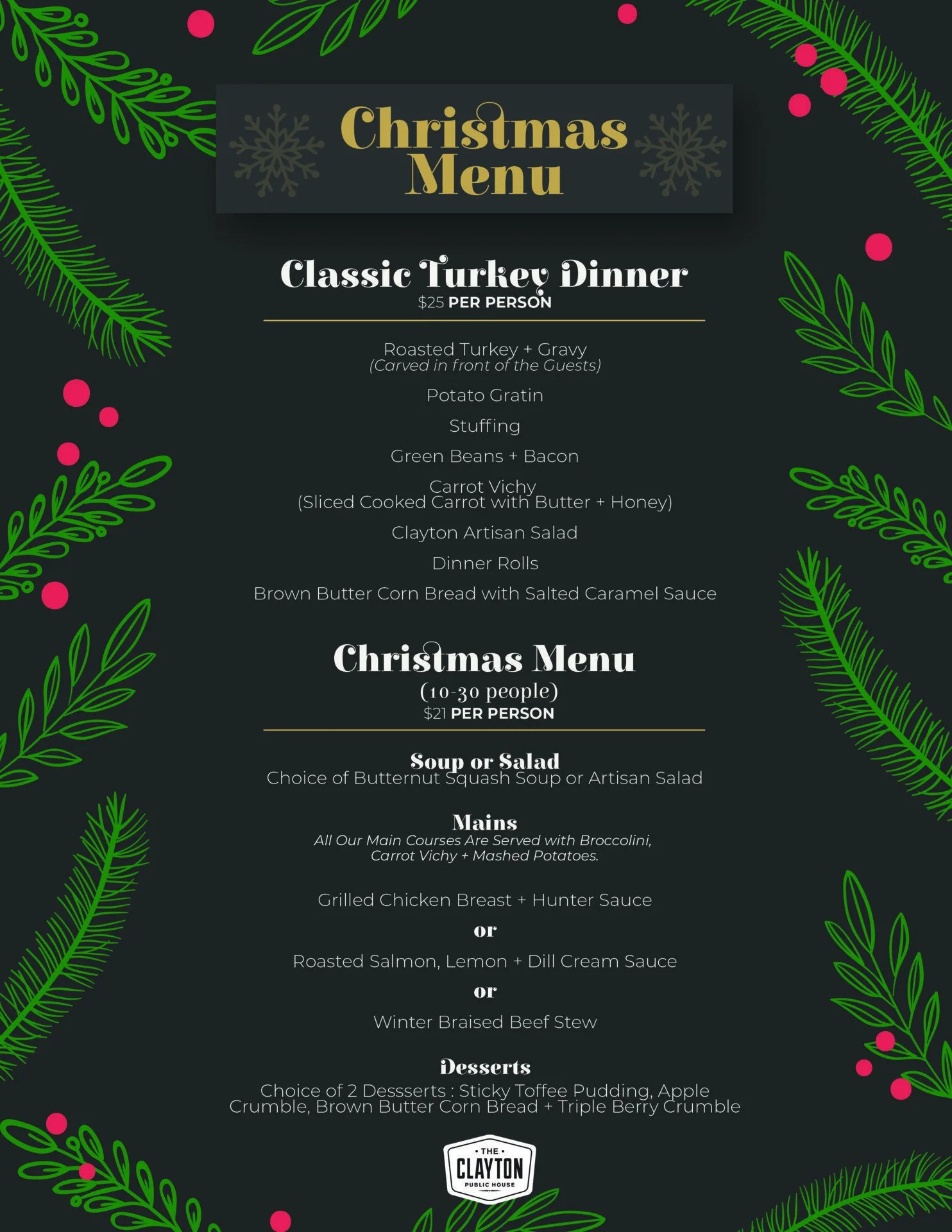 2019 Christmas Party Saturday, December 14, Clayton Pub. 6pm! IH8MUD