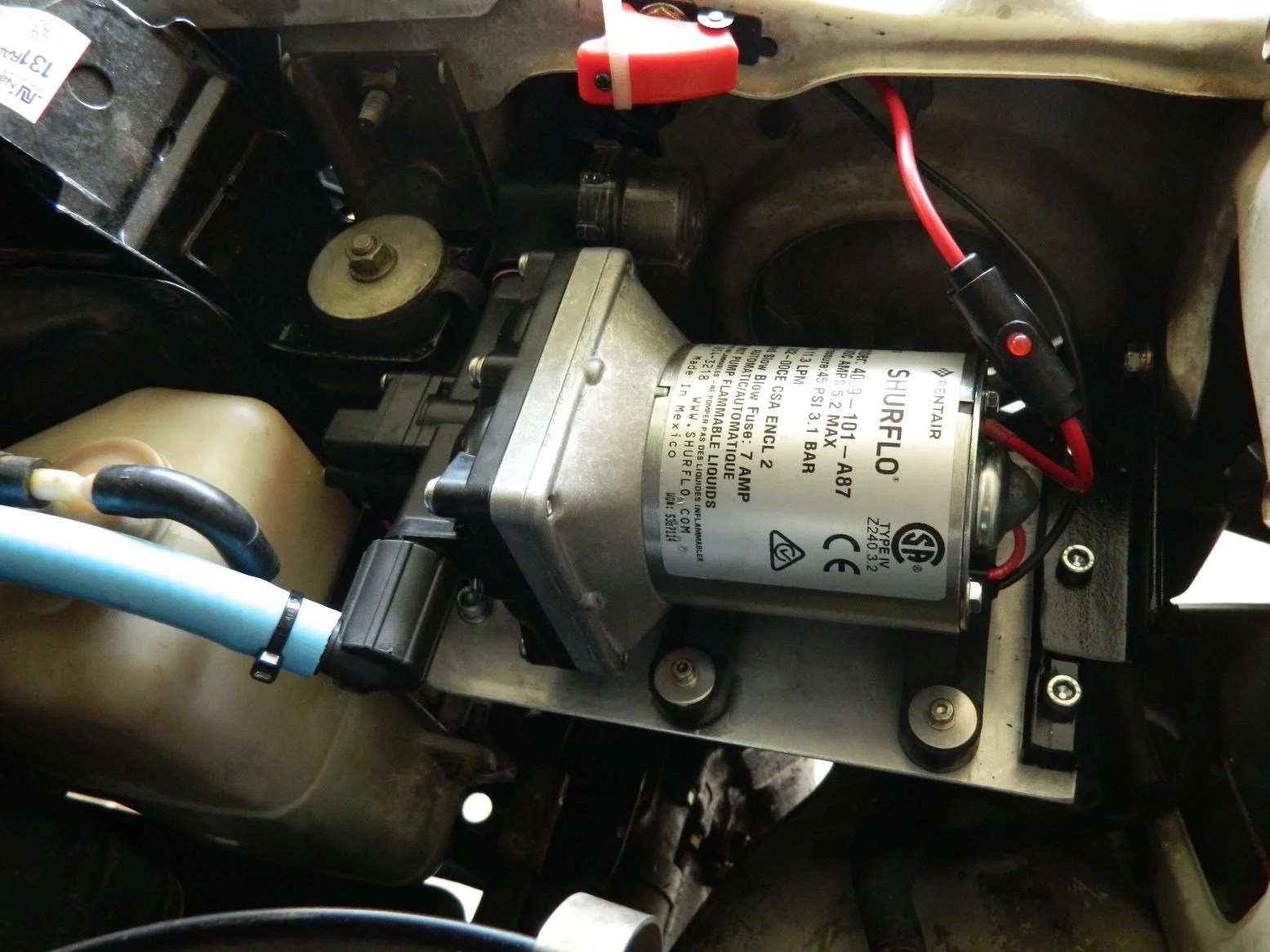 Camping shower, heated from the vehicle radiator coolant system. Page