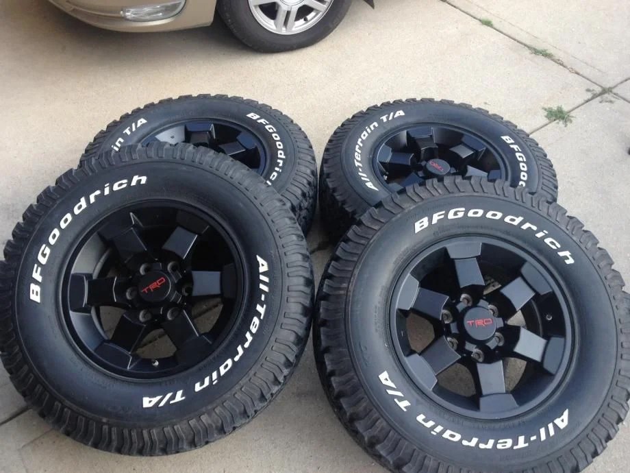 For Sale 5 TRD 16" black FJ wheels and tires IH8MUD Forum