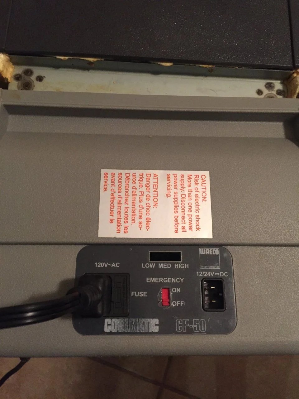 Waeco CF50 fridge died and won't turn on IH8MUD Forum