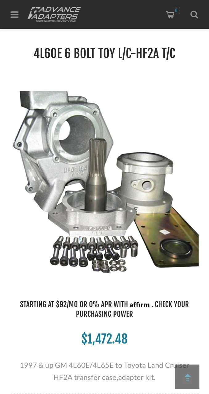 For Sale Rapid City SD, Tcase adapter. 80 series IH8MUD Forum