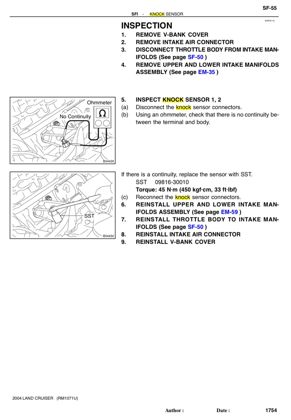 How would I test Knock sensor wire is good | IH8MUD.com Forum | Toyota