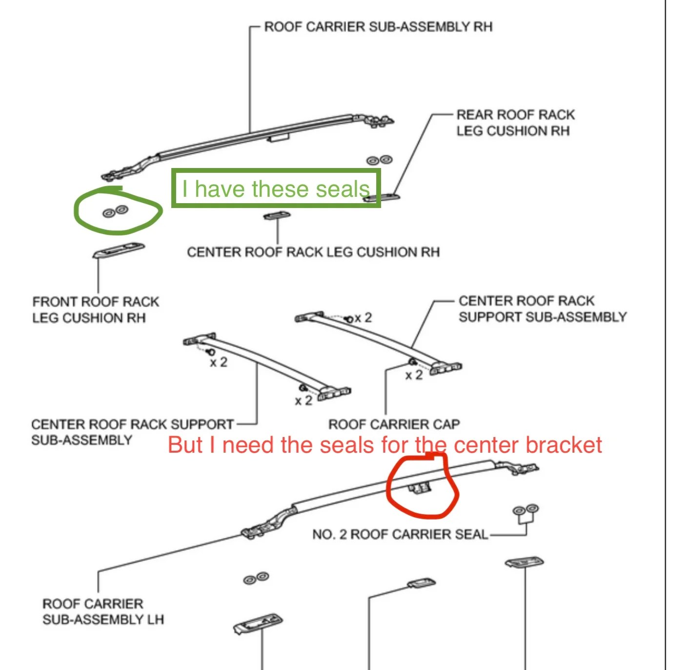 Seals for stock roof rack attachment points IH8MUD Forum