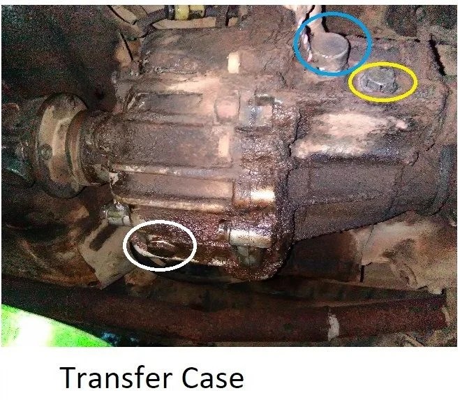 Transfer case and gearbox oil plug locations? (pics) IH8MUD Forum