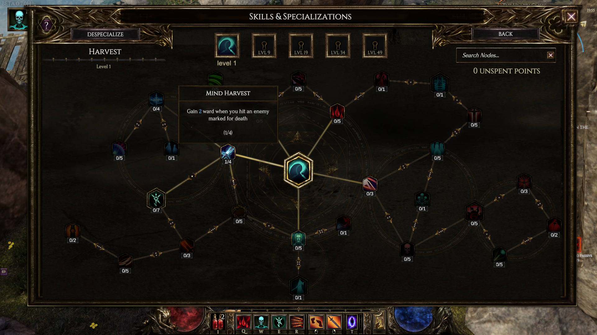 Skills & Specializations learning without the lvl required Bug