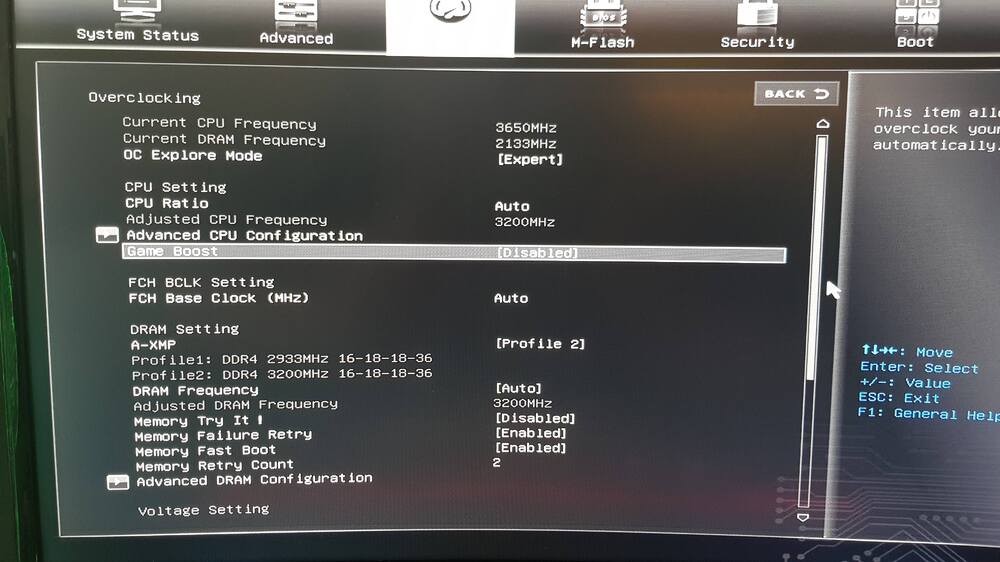XMP profile not working unable to manually change ram speed either