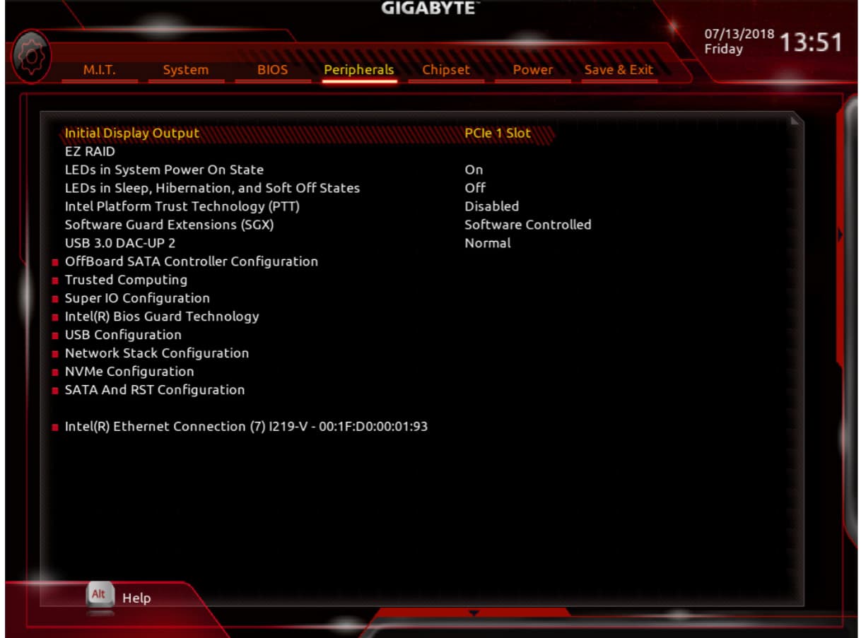 Bios Splash screen only visible from onboard graphics output and no