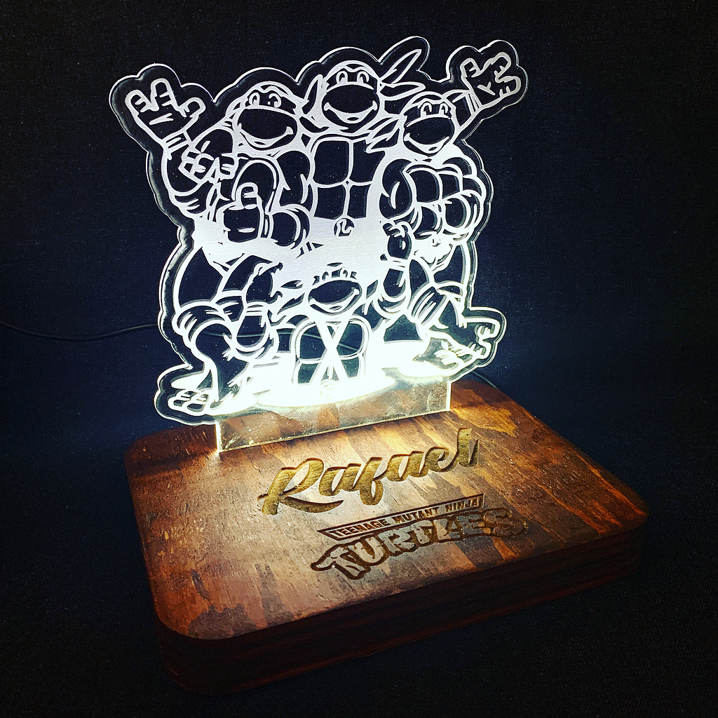 Led lamps! Wood Base and acrylic! Finished creations LightBurn