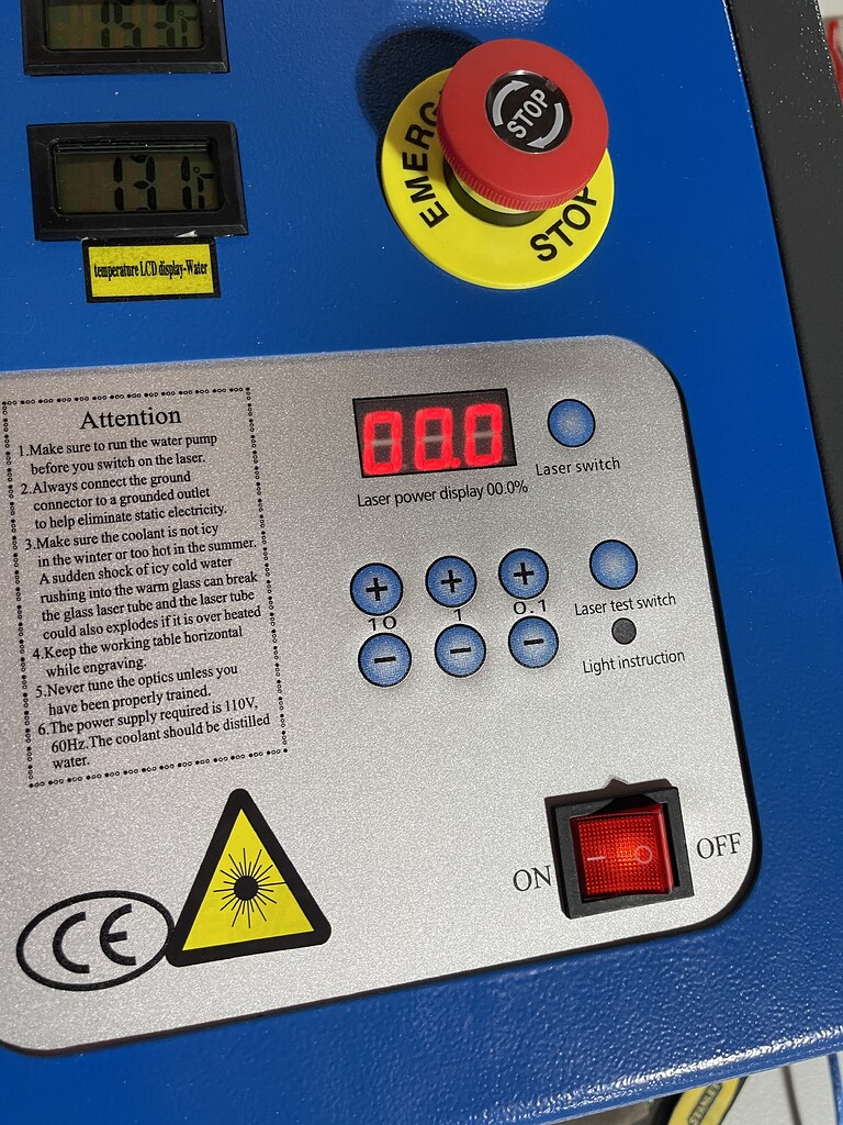 How do I determine K40 power on machine display? OS Specific