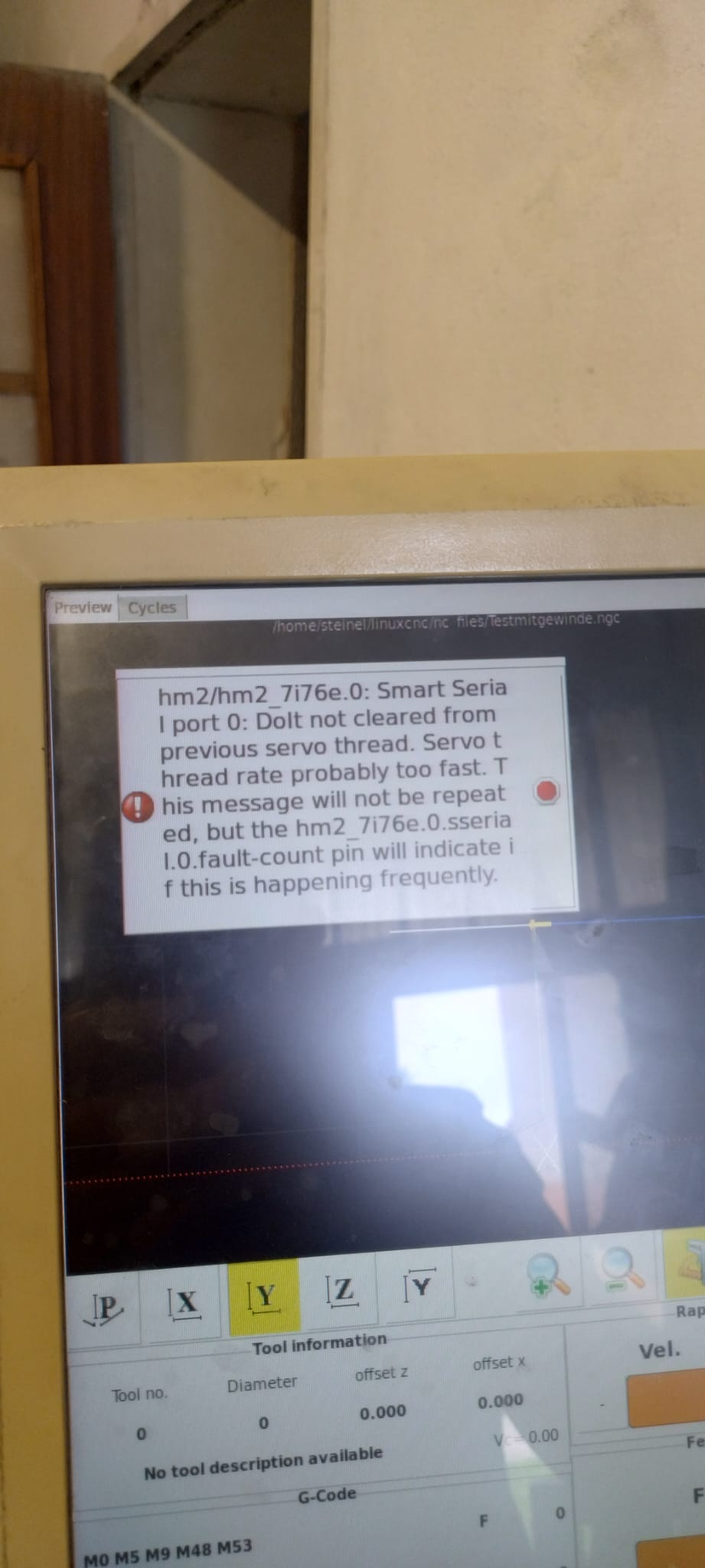 After execution part of the G code, lathe jump out of the limits weiler 120 cnc LinuxCNC