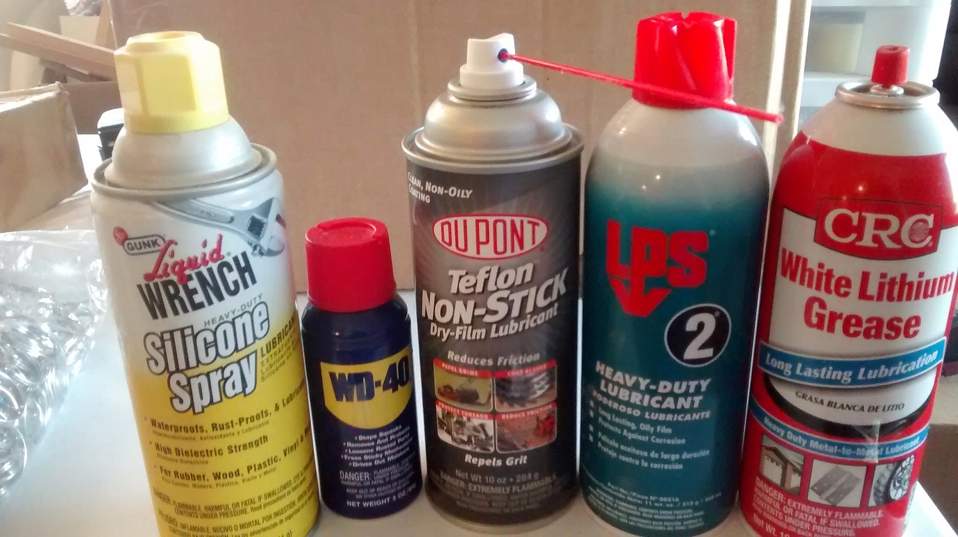  We've tried Silicone Spray, WD40, White Lithium Grease, Dupont