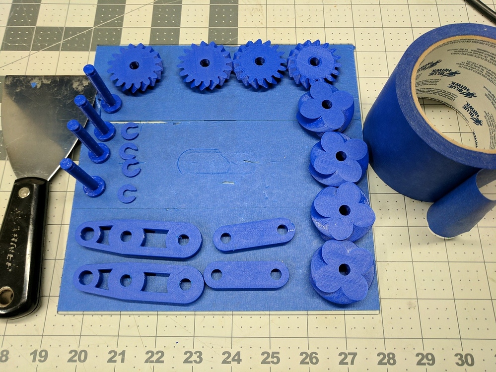 When I read about people using painters tape to hold down their parts