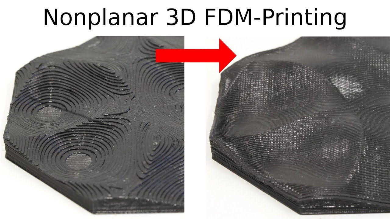 3D printing of nonplanar layers for smooth surface generation 3D