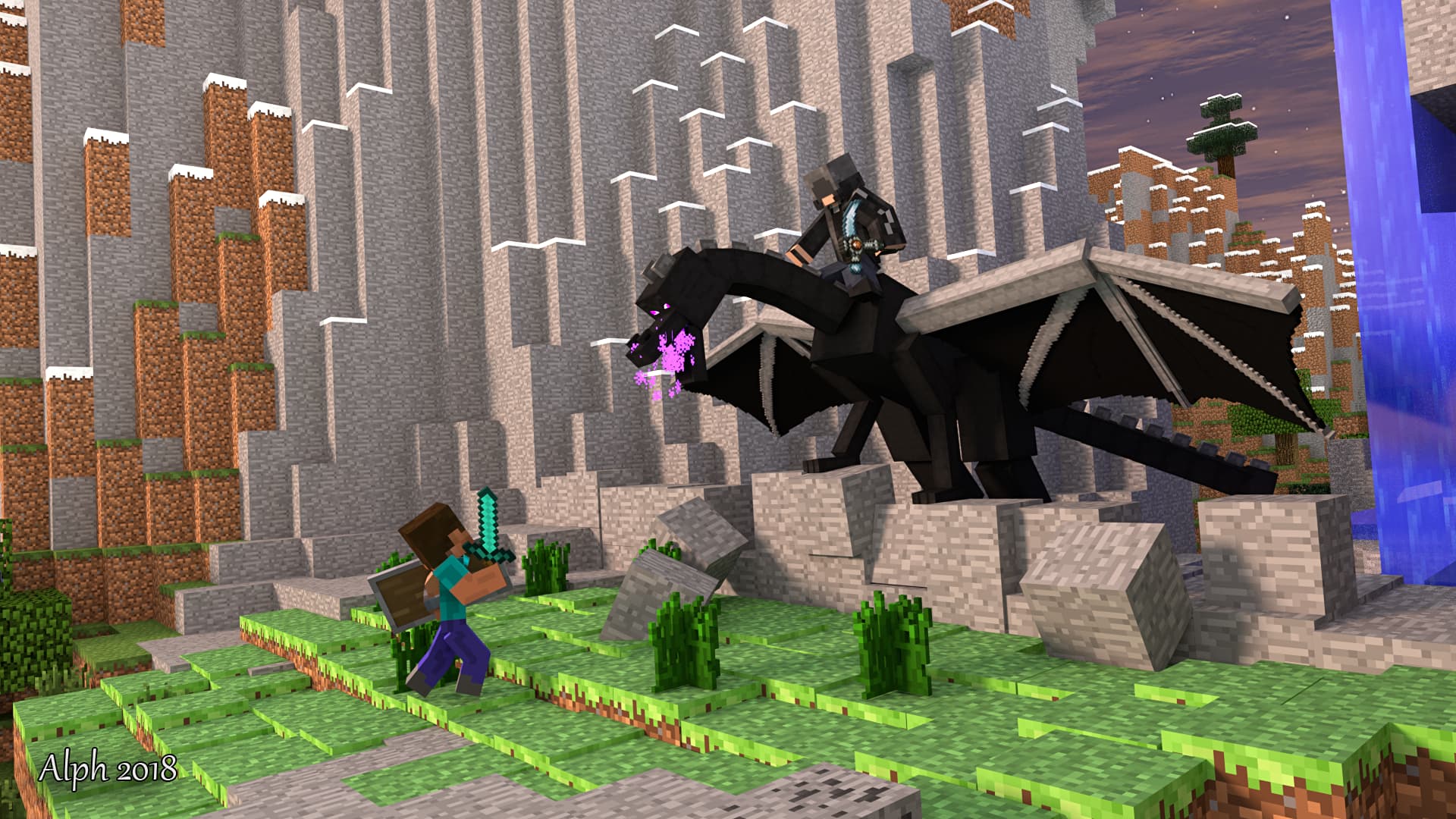Minecraft Ender Dragon Backgrounds