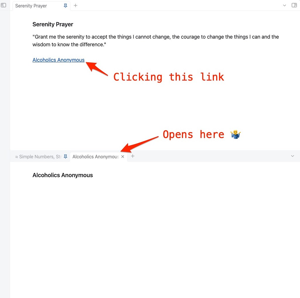 Pinned Tabs in Horizontal Layout should open in a new tab in the same