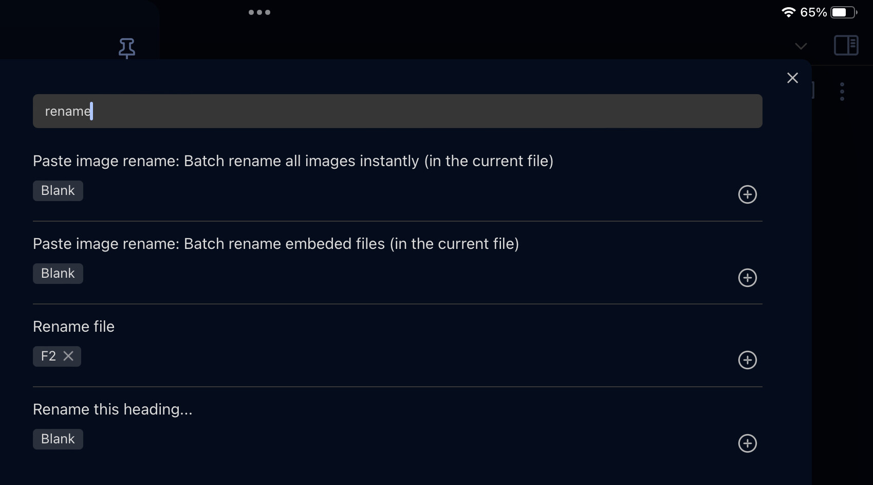 Add F2 rename note hotkey in left collapse / sidebar Feature archive