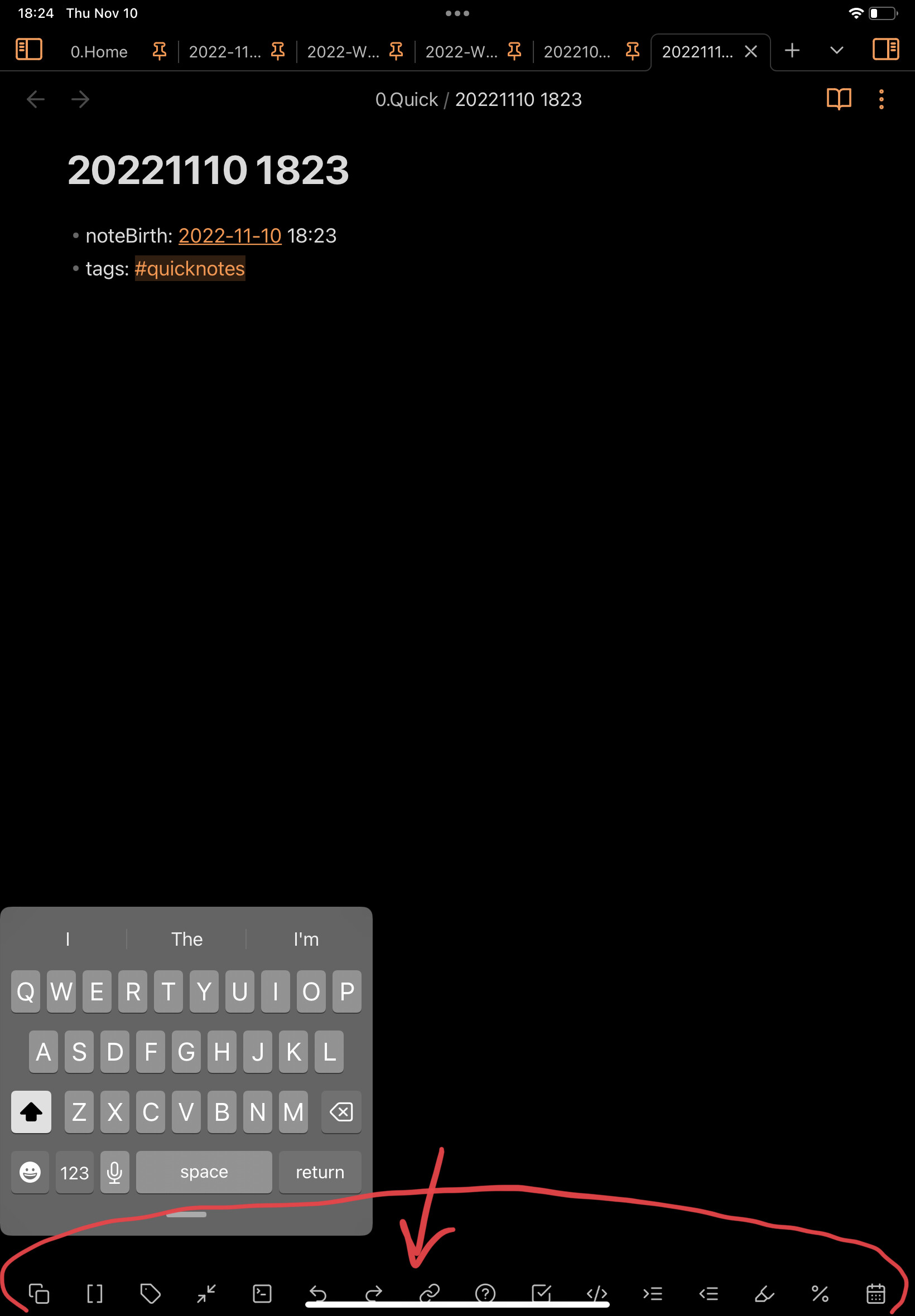 IPad Obsidian keyboard disappears when using iOS keyboard and vice
