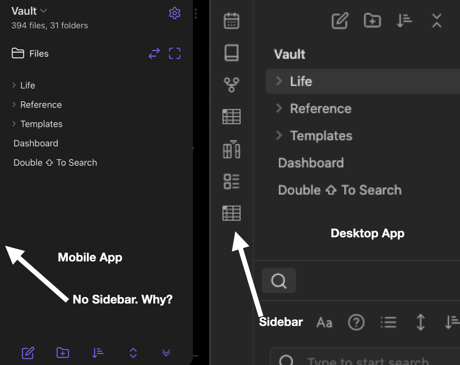 What happened to the sidebar in the new mobile app? Help Obsidian Forum