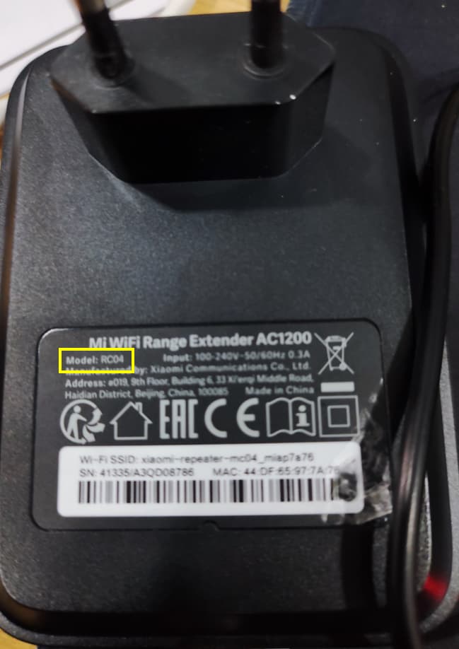 Almost supported Xiaomi RA75 aka MiWifi Range Extender AC1200 For