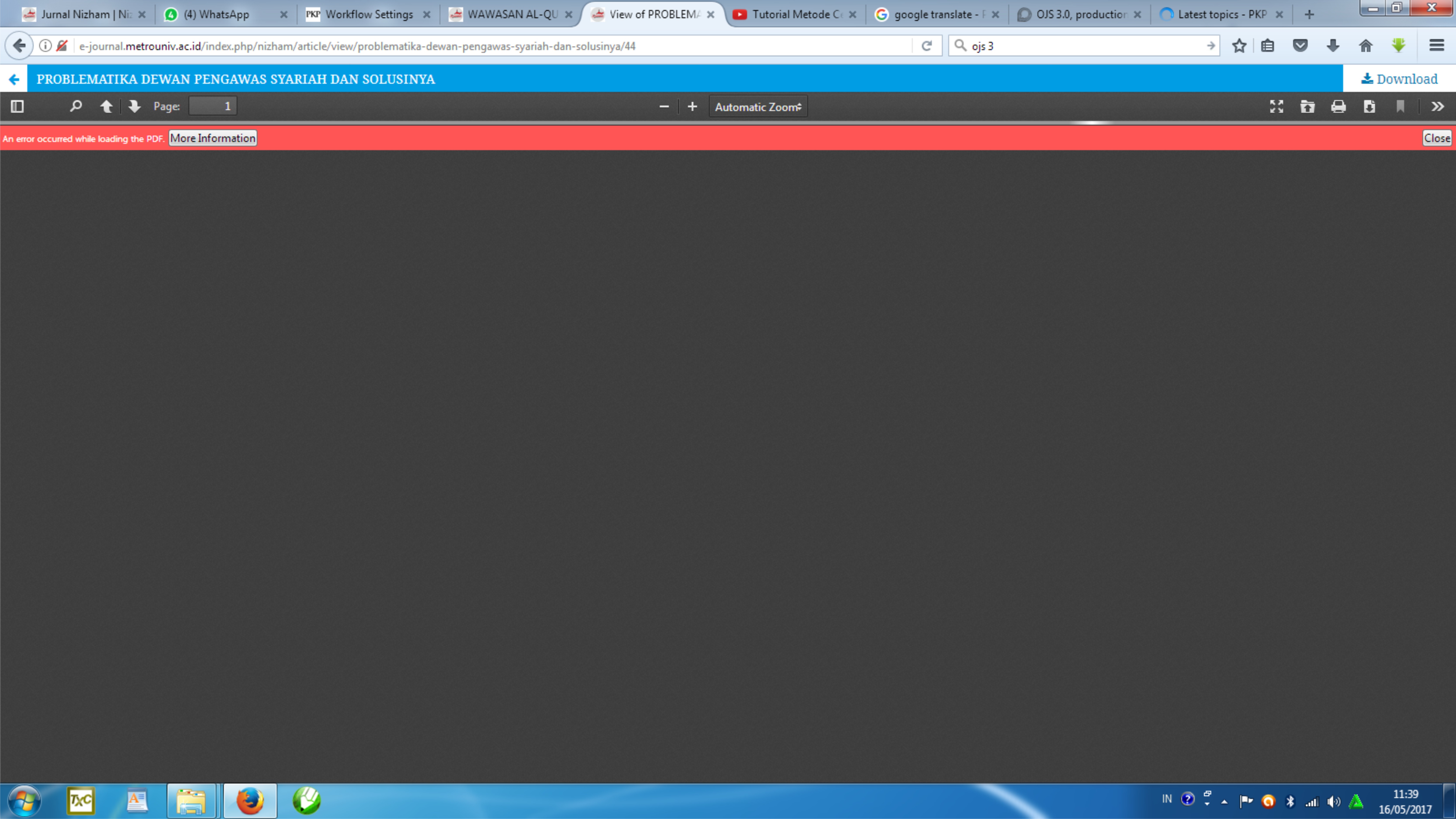 How to solve this problem if there is An error occurred while loading