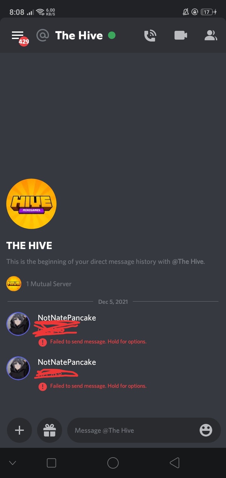 Cant send discord code Closed Bug Reports The Hive Forums