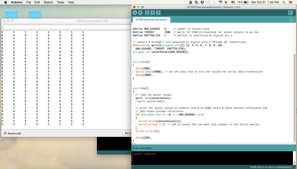 Pololu QTC8RC Arduino Example code do not work Sensors Pololu Forum