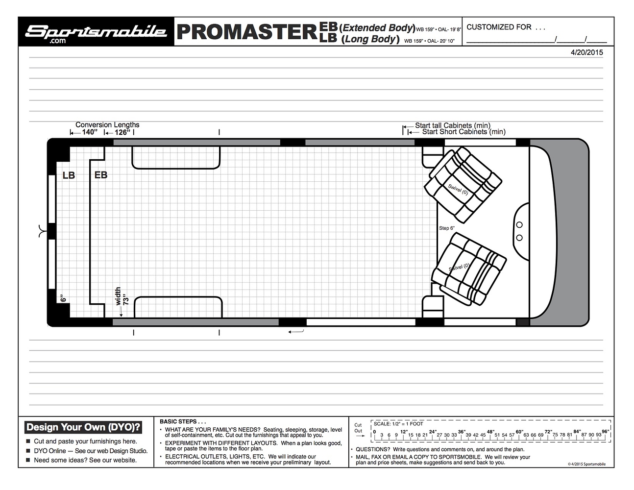 Dimensions for Popular Vans in Blueprint Style The Build Van life