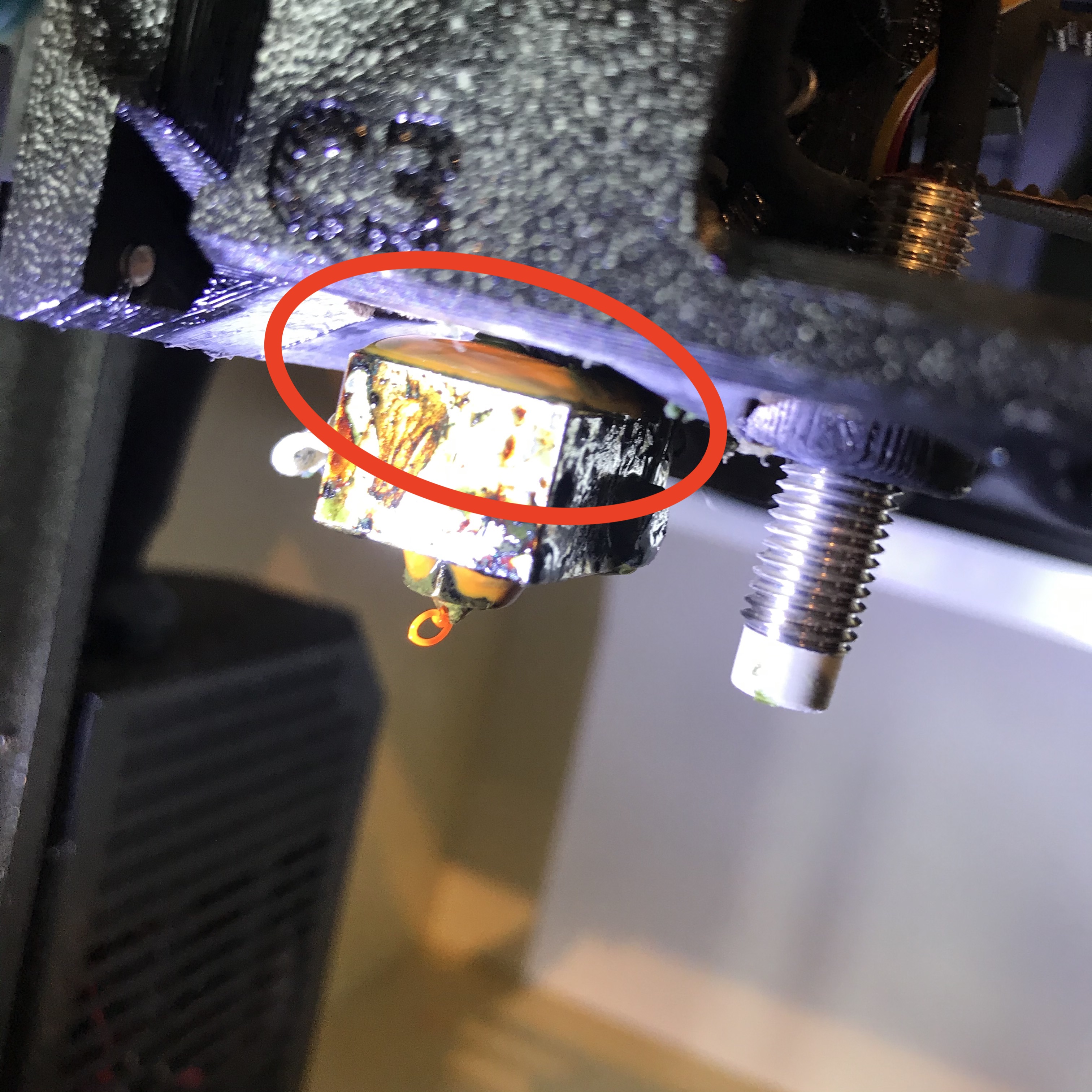 Leaking hotend/heat break/heat block assembly Assembly and first