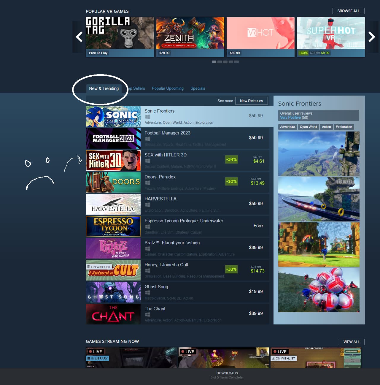 Tasteless, crass, and otherwise adult games on Steam Games Quarter
