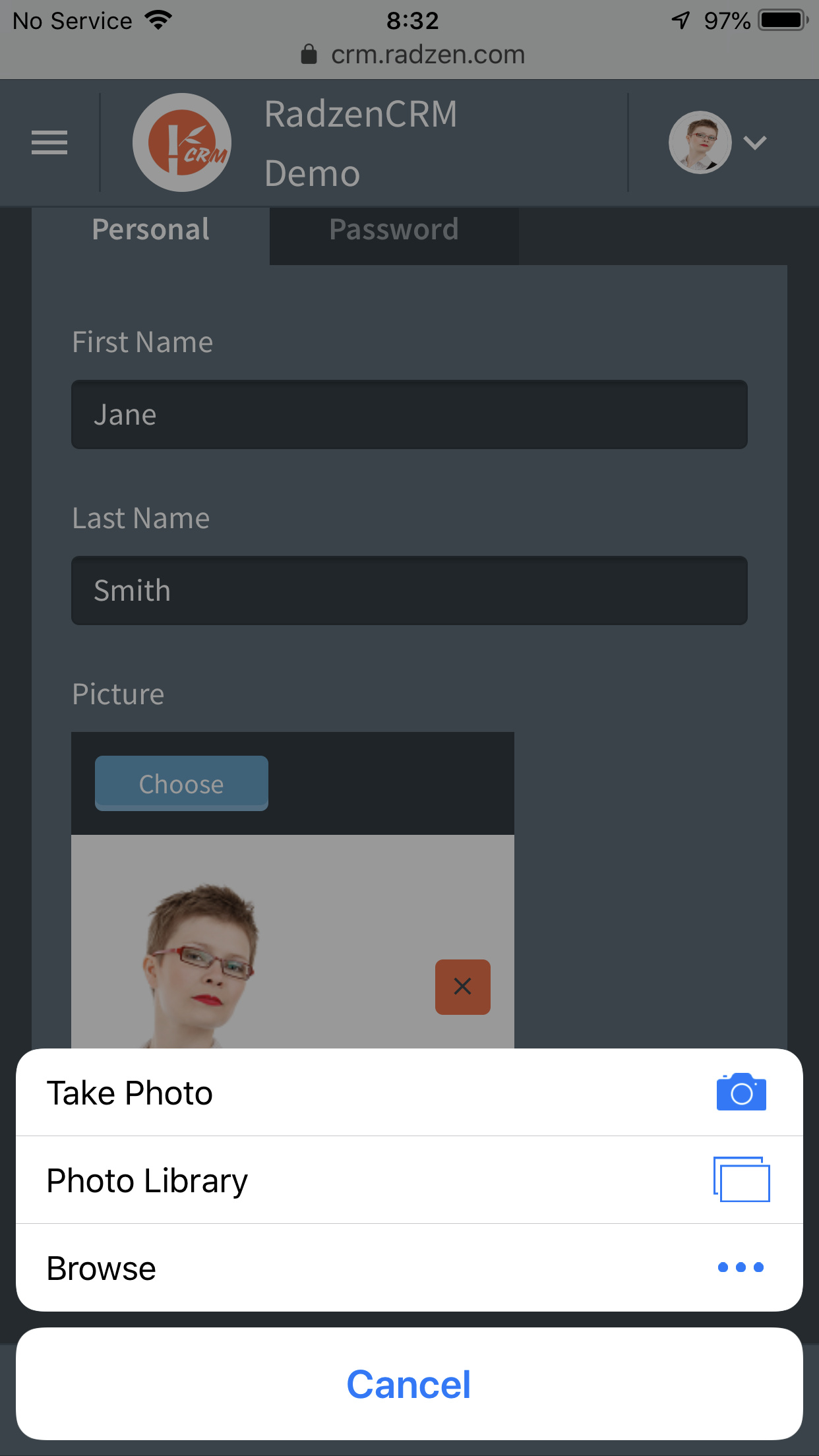 Using Radzen on mobile with a camera Radzen