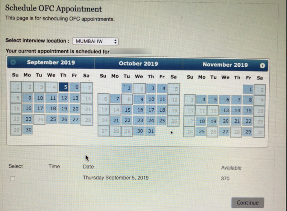 US Visa Dropbox Appointment Mumbai Availability Wait Times US