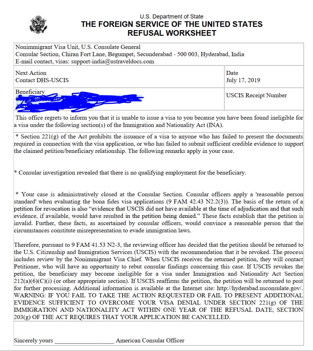 I got OF 194, please advice H1B Visa RedBus2US Community