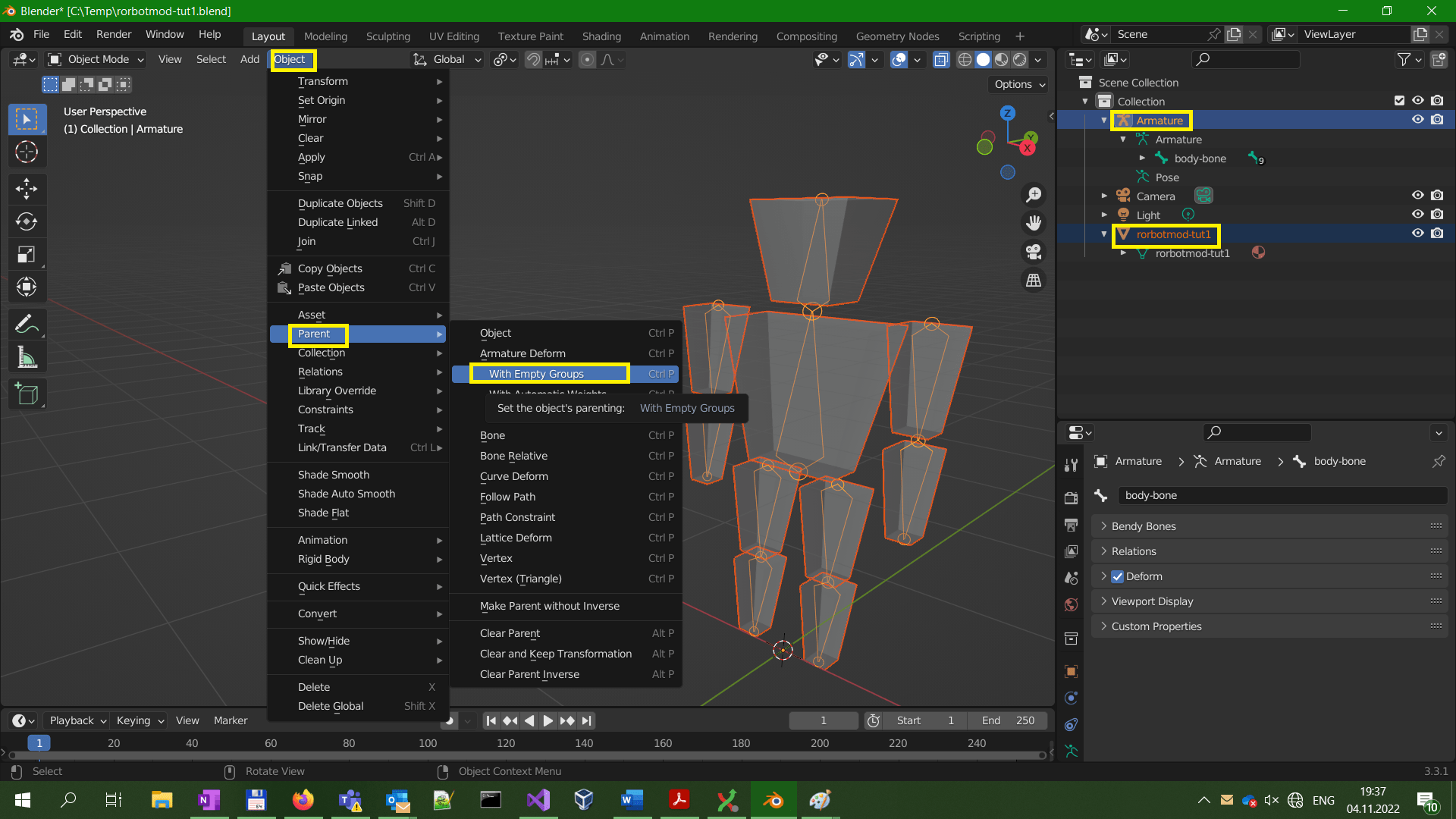 Beginner tutorial Character (rorbot) mod from scratch, in Blender