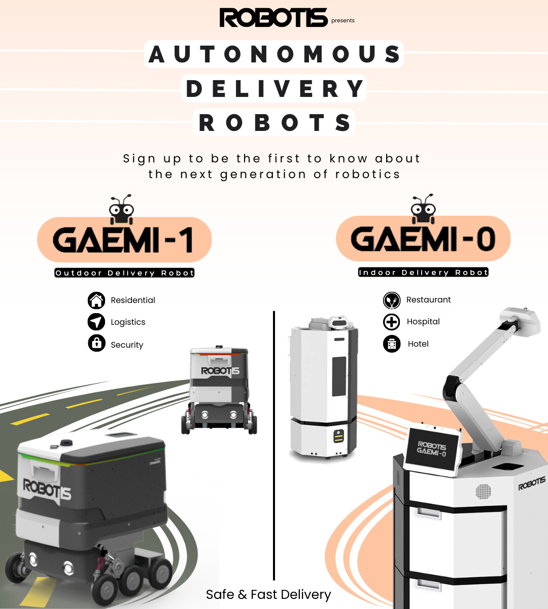 ROBOTIS GAEMI Autonomous Delivery Robots ROBOTIS Media ROBOTIS