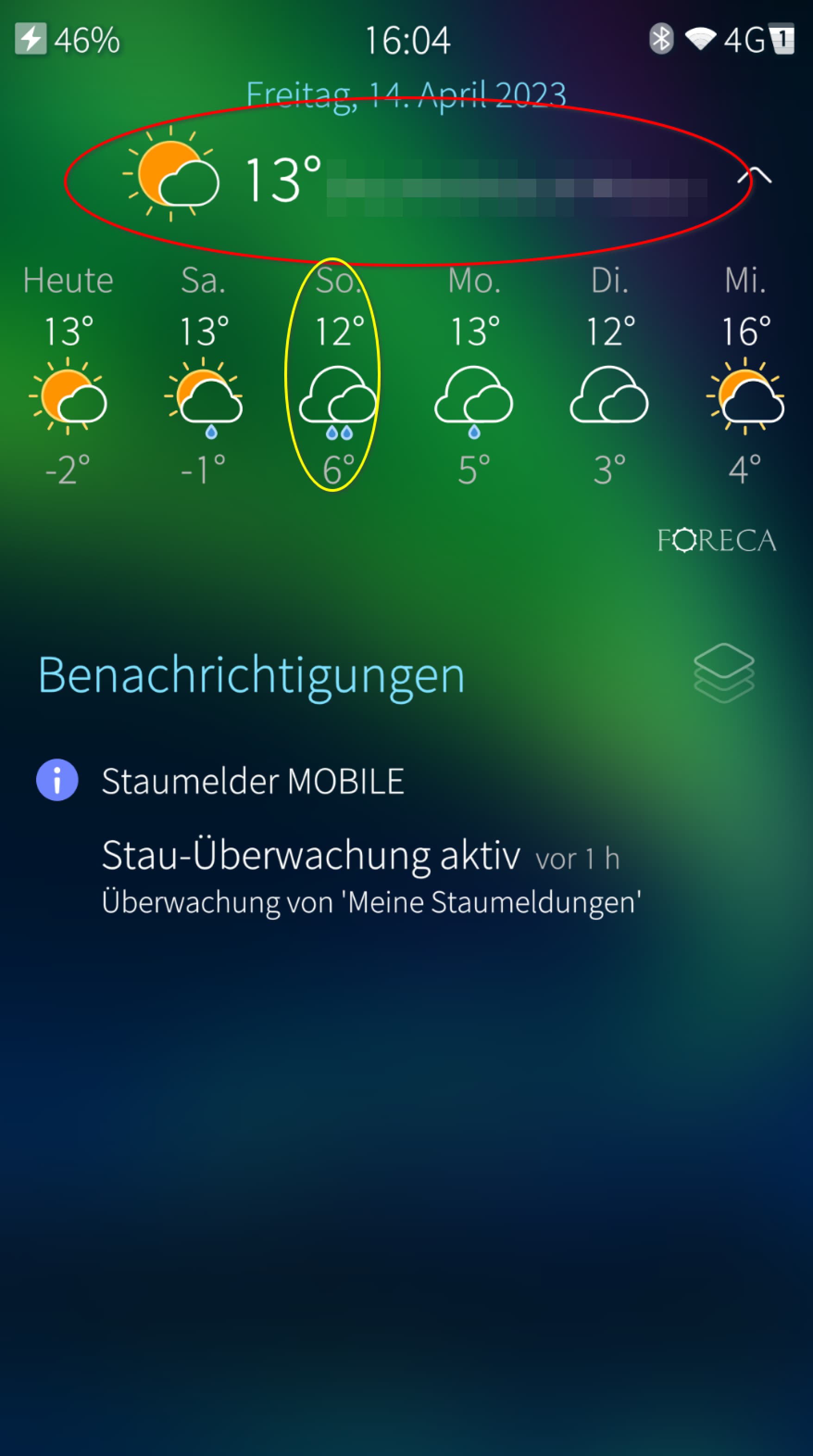 Jolla weather app daily preview by tapping on a certain day possible