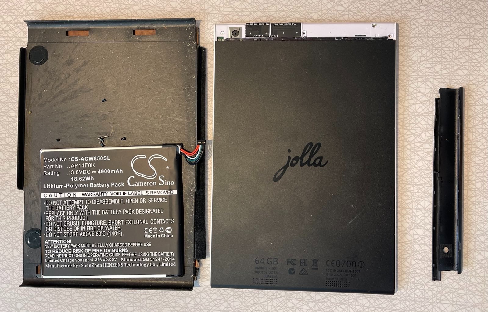 Changing the battery on the Jolla Tablet Devices Sailfish OS Forum
