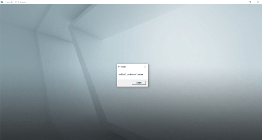 Lumion 9.3 / Wrong creation of texture hatası SDN Forum