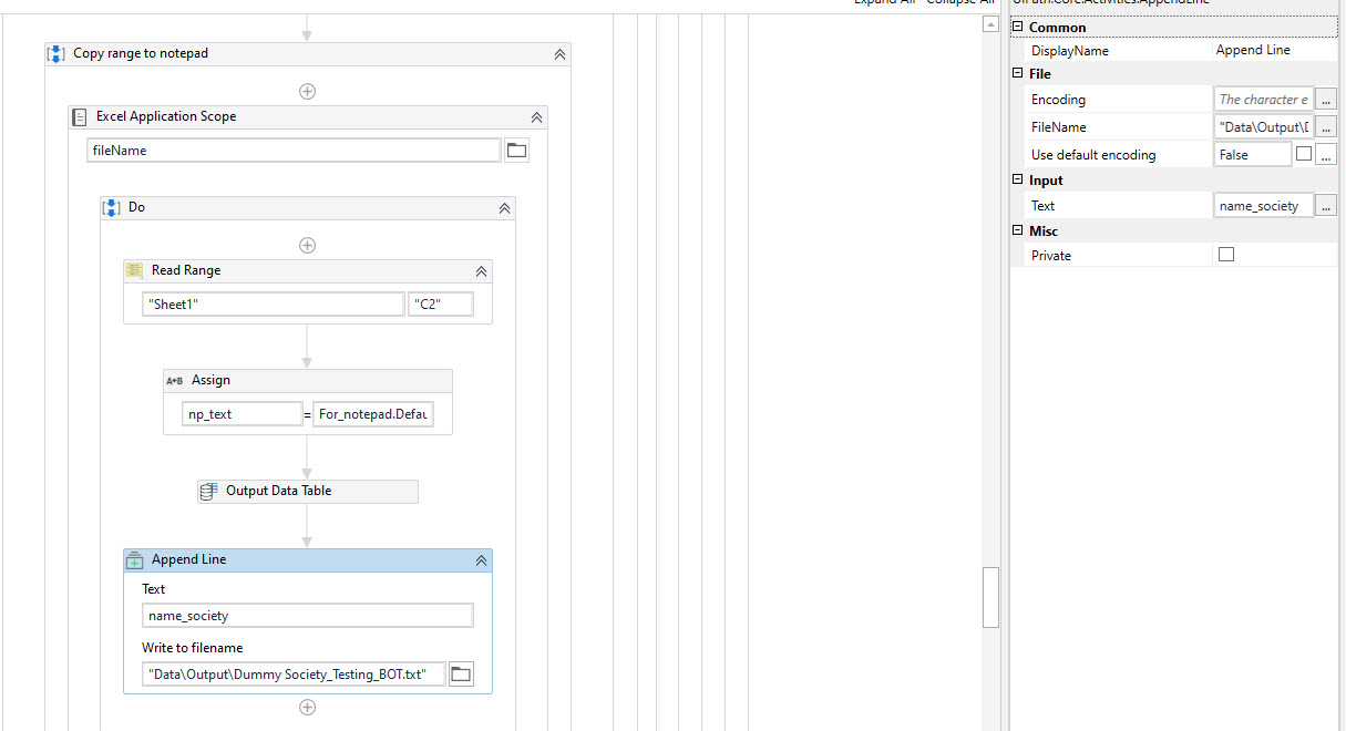 Range from Excel file getting copied to notepad with a blank space
