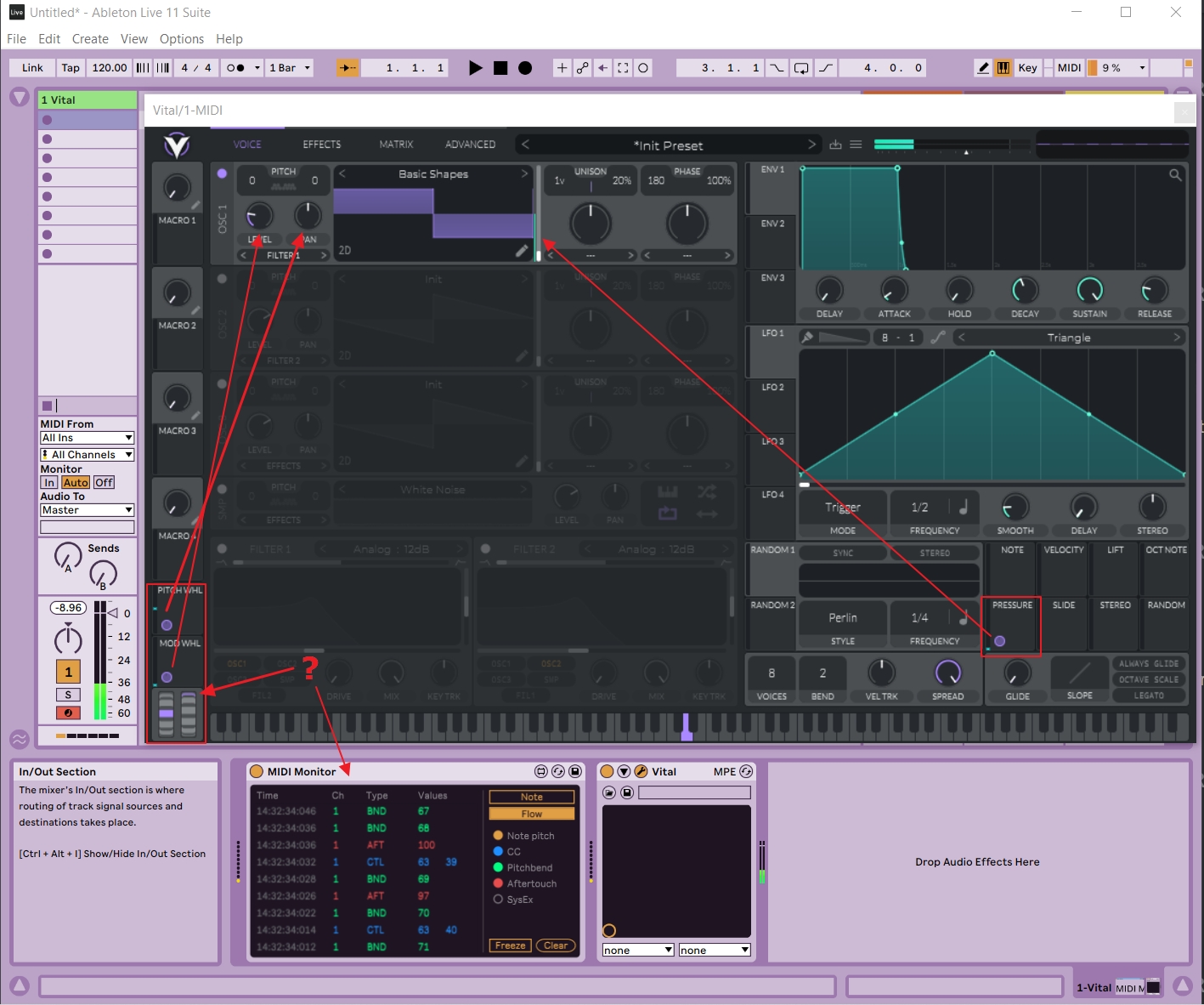 Ableton Live 11 Windows MW/PB/Pressure not working (Vital 1.08