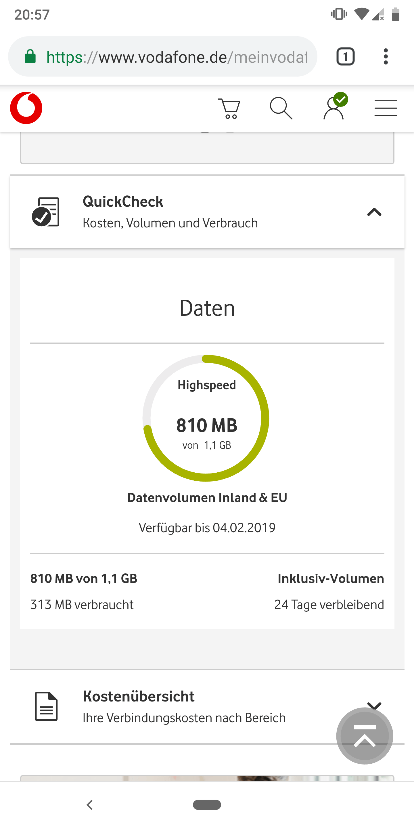 Gelöst Datenvolumen wieder trotz Vodafone Pass abgebucht Vodafone