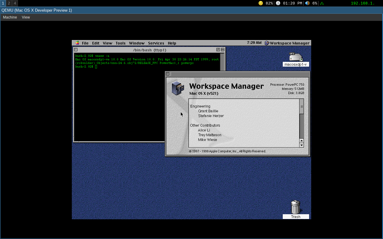 Mac OS X Developer Previews — WinWorld